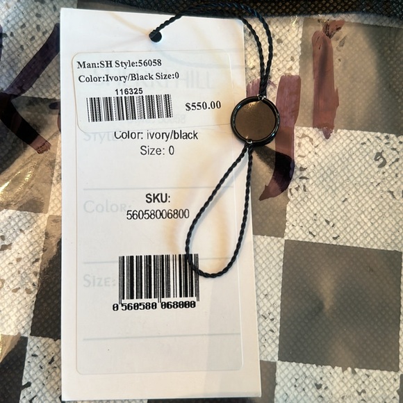 Sherri Hill 56058, size 0, ivory/black - Picture 12 of 13